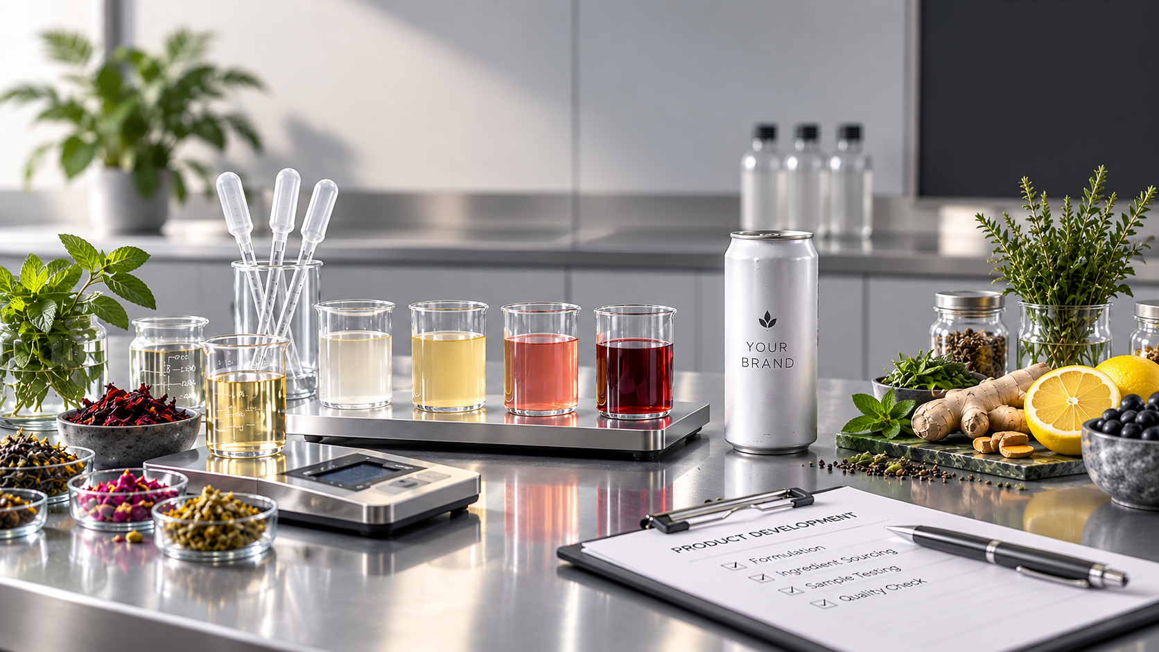 Beverage formulation and testing laboratory