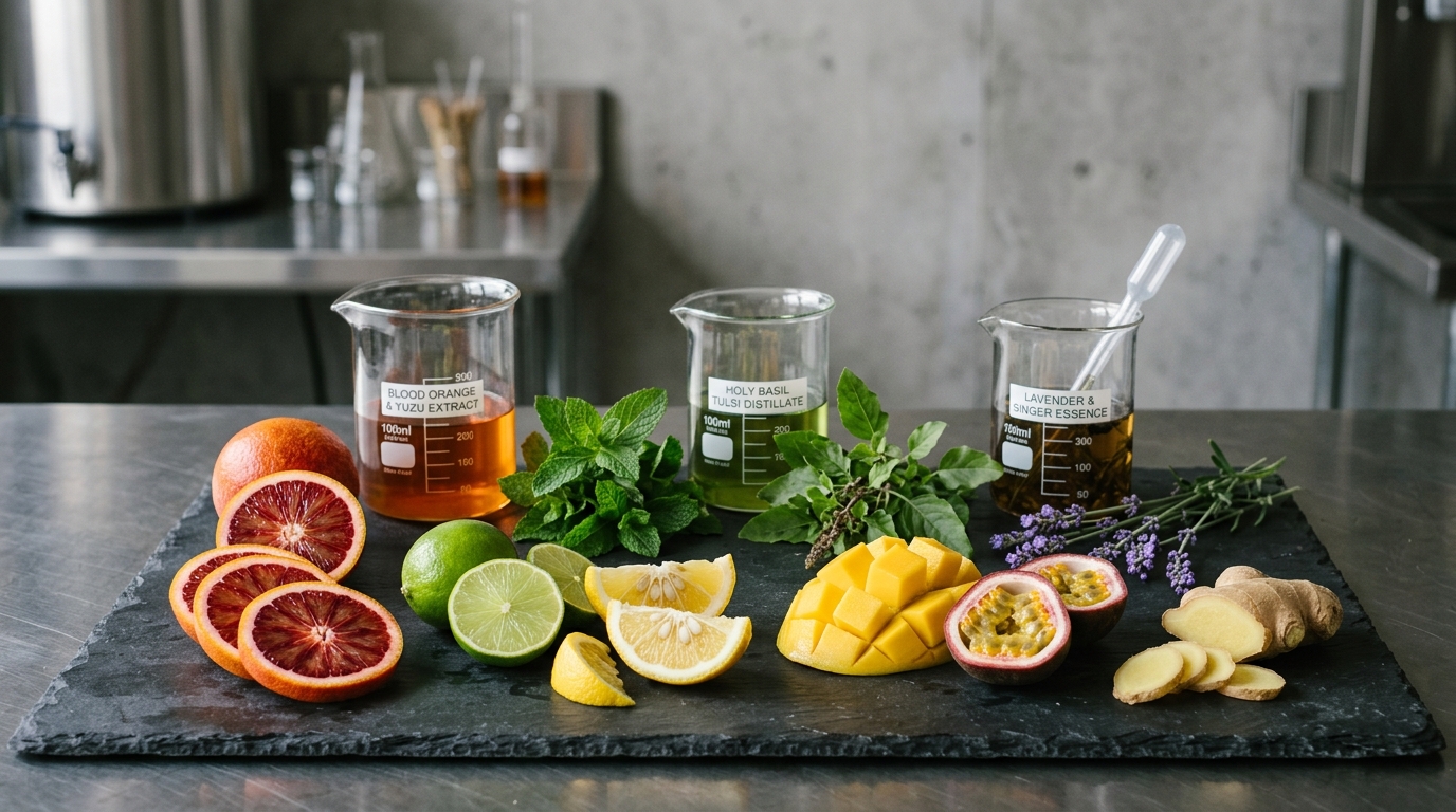Botanical Ingredients and Natural Flavours in Koladiya Lab