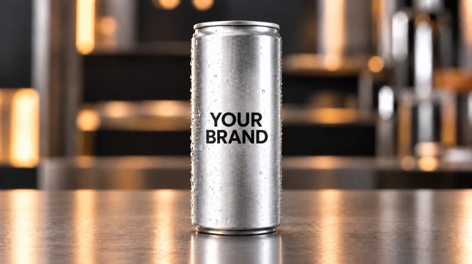 White label beverage manufacturing cans and branding