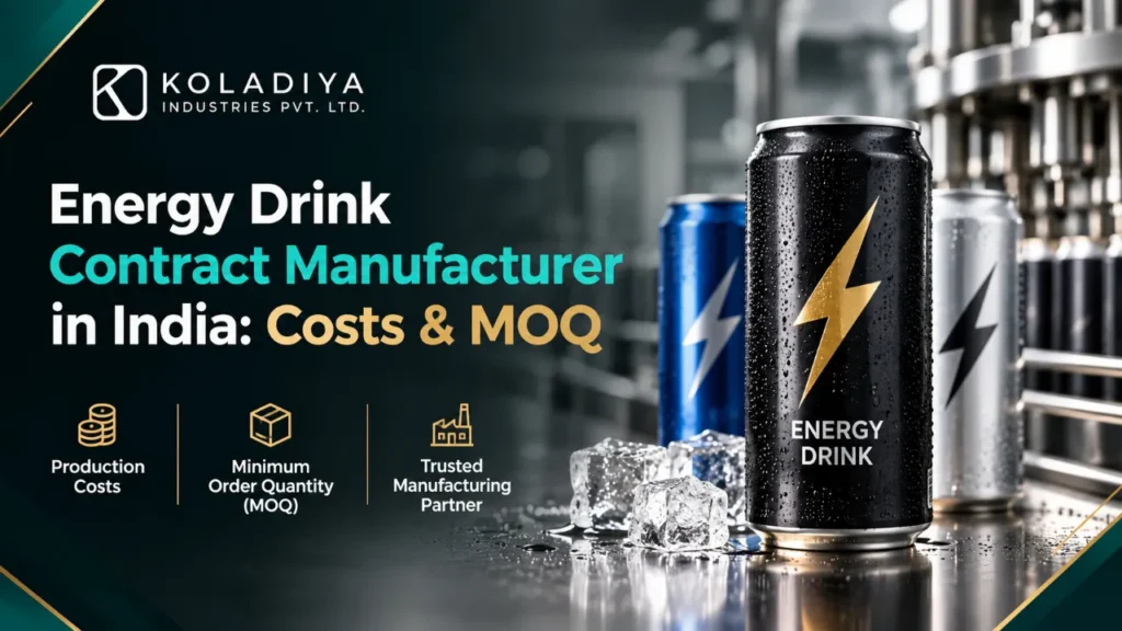 Energy Drink Contract Manufacturer in India – Costs and MOQ | Koladiya Industries